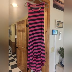 High-Low Racerback Tank Maxi Dress - M